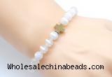 CGB8890 8mm, 10mm tibetan agate & cross hematite power beads bracelets