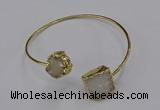 CGB895 12mm - 14*15mm freeform druzy agate gemstone bangles