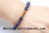 CGB8974 8mm, 10mm amethyst & rondelle hematite beaded bracelets