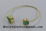 CGB899 12mm - 14*15mm freeform druzy agate gemstone bangles