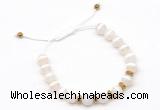 CGB9100 8mm, 10mm tibetan agate & rondelle hematite adjustable bracelets