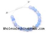 CGB9141 8mm, 10mm blue agate & cross hematite adjustable bracelets