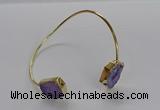CGB919 13*18mm - 15*20mm freeform druzy agate gemstone bangles