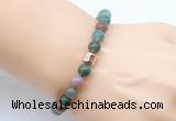 CGB9266 8mm, 10mm Indian agate & drum hematite power beads bracelets
