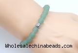 CGB9308 8mm, 10mm matte green aventurine & drum hematite power beads bracelets