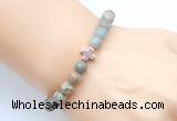CGB9365 8mm, 10mm serpentine jasper & cross hematite power beads bracelets