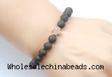 CGB9438 8mm, 10mm matte bronzite & cross hematite power beads bracelets