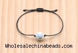 CGB9975 Fashion 12mm white howlite adjustable bracelet jewelry