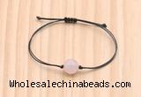 CGB9992 Fashion 12mm faceted rose quartz adjustable bracelet jewelry
