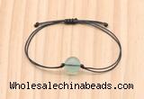 CGB9998 Fashion 12mm green fluorite adjustable bracelet jewelry