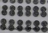 CGC113 14mm flat round druzy quartz cabochons wholesale