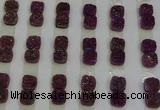 CGC214 10*10mm square druzy quartz cabochons wholesale