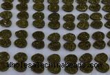 CGC244 12*16mm flat teardrop druzy quartz cabochons wholesale