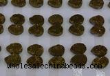 CGC258 13*18mm flat teardrop druzy quartz cabochons wholesale
