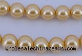 CGL57 5PCS 16 inches 14mm round dyed glass pearl beads wholesale