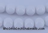 CGL858 5PCS 16 inches 12mm round heated glass pearl beads wholesale