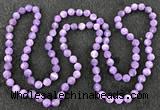 CGN1000 8mm round matte amethyst 108 beads mala necklaces