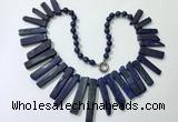 CGN193 23 inches 8*20mm - 11*60mm lapis lazuli stick necklaces