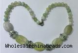 CGN276 18.5 inches 8mm round & 18*25mm oval agate beaded necklaces