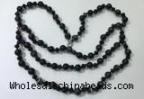 CGN659 22 inches chinese crystal & striped agate beaded necklaces