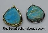 CGP3093 40*50mm - 50*65mm freeform agate gemstone pendants