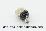 CGP3182 15*20mm - 15*35mm nuggets plated druzy quartz pendants