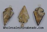 CGP3289 25*55mm - 28*55mm arrowhead agate pendants wholesale