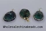 CGP3293 25*30mm - 30*35mm faceted freeform fluorite pendants