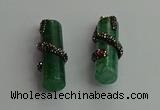 CGP352 12*40mm tube agate gemstone pendants wholesale