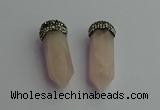 CGP411 12*45mm - 15*50mm sticks rose quartz pendants wholesale