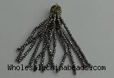 CGP446 2*3mm faceted rondelle handmade chinese crystal tassel pendants