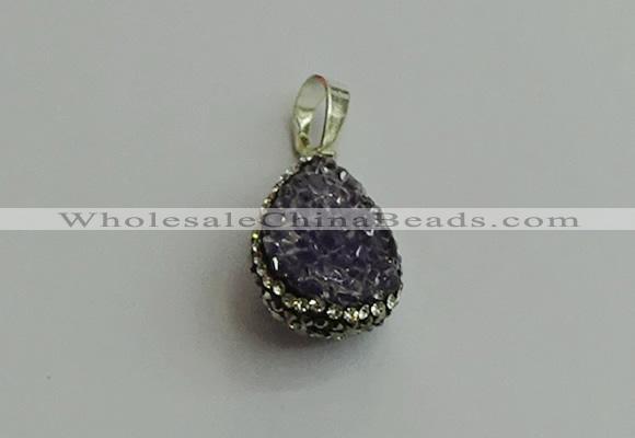 CGP469 15*20mm teardrop crystal glass pendants wholesale