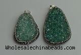 CGP575 30*45mm - 40*50mm freeform crystal glass pendants wholesale