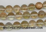 CGQ51 15.5 inches 6mm round gold sand quartz beads wholesale