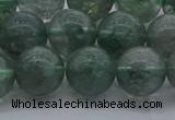 CGQ514 15.5 inches 12mm round matte imitation green phantom quartz beads