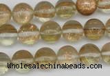 CGQ52 15.5 inches 10mm round gold sand quartz beads wholesale