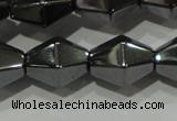 CHE217 15.5 inches 10*10mm faceted bicone hematite beads wholesale