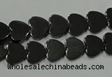 CHE269 15.5 inches 10*10mm heart hematite beads wholesale