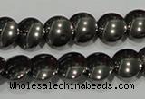 CHE271 15.5 inches 12mm flat round hematite beads wholesale