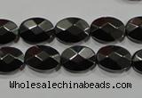 CHE281 15.5 inches 10*14mm faceted oval hematite beads wholesale