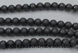 CHE401 15.5 inches 3mm round matte hematite beads wholesale