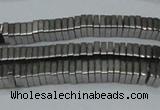 CHE569 15.5 inches 1*3*3mm square plated hematite beads wholesale