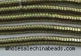 CHE652 15.5 inches 1*3mm tyre plated hematite beads wholesale