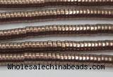 CHE663 15.5 inches 1*4mm tyre plated hematite beads wholesale