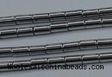CHE760 15.5 inches 2*4mm tube plated hematite beads wholesale