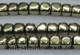 CHE875 15.5 inches 2*2mm dice plated hematite beads wholesale