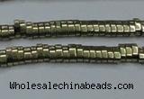 CHE930 15.5 inches 1*2*3mm oval plated hematite beads wholesale