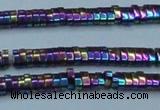 CHE933 15.5 inches 1*2*3mm oval plated hematite beads wholesale