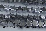 CHE945 15.5 inches 6mm star plated hematite beads wholesale