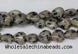 CHG03 15.5 inches 8*8mm heart dalmatian jasper beads wholesale